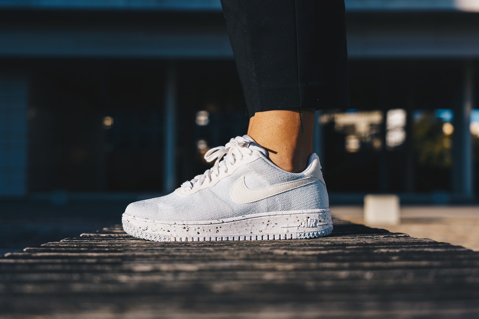 Men's shoes Nike Air Force 1 Crater FlyKnit White/ White-Sail-Wolf